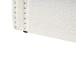 Udtræksseng Boucle GASSIN 90 x 200 cm Cremehvid