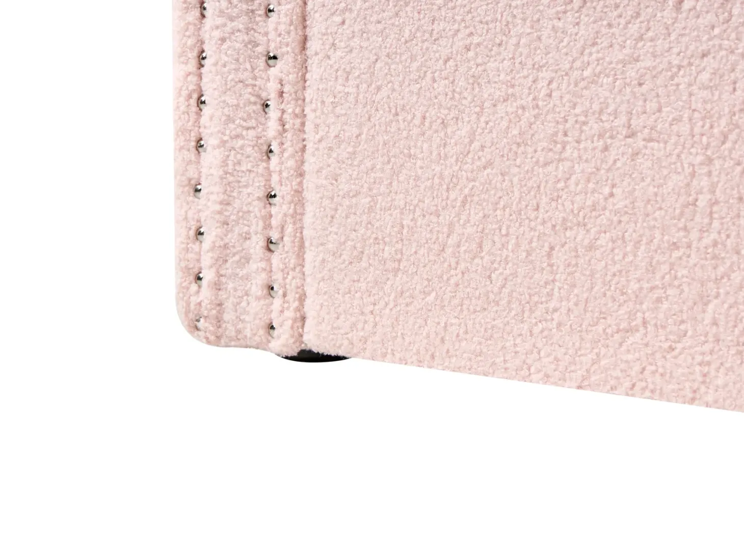 Udtræksseng Boucle GASSIN 90 x 200 cm Pastellrosa