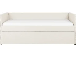 Udtræksseng Boucle TROYES 90 x 200 cm Lys Beige