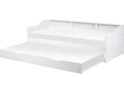 Udtræksseng Fyretræ EDERN 90 x 200 cm Hvid