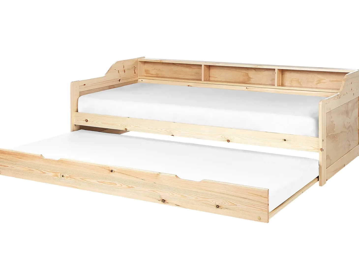 Udtræksseng Fyretræ EDERN 90 x 200 cm Lysebrun