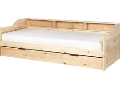 Udtræksseng Fyretræ EDERN 90 x 200 cm Lysebrun