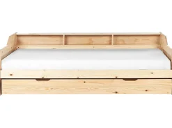 Udtræksseng Fyretræ EDERN 90 x 200 cm Lysebrun