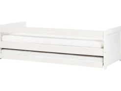 Udtræksseng Fyretræ GRAVELINES 90 x 200 cm Hvid