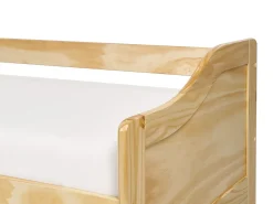 Udtræksseng Fyretræ LUNERAY 90 x 200 cm Lysebrun