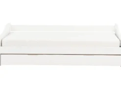 Udtræksseng Fyretræ LUNERAY 90 x 200 cm Hvid