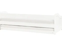 Udtræksseng Fyretræ LUNERAY 90 x 200 cm Hvid