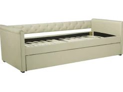 Udtræksseng LIBOURNE 80 x 200 cm Beige