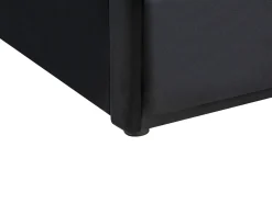 Udtræksseng Velour CHAVONNE 90 x 200 cm Sort