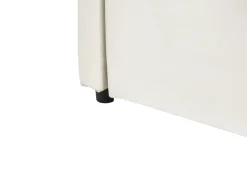 Udtræksseng Velour CHAVONNE 90 x 200 cm Cremehvid