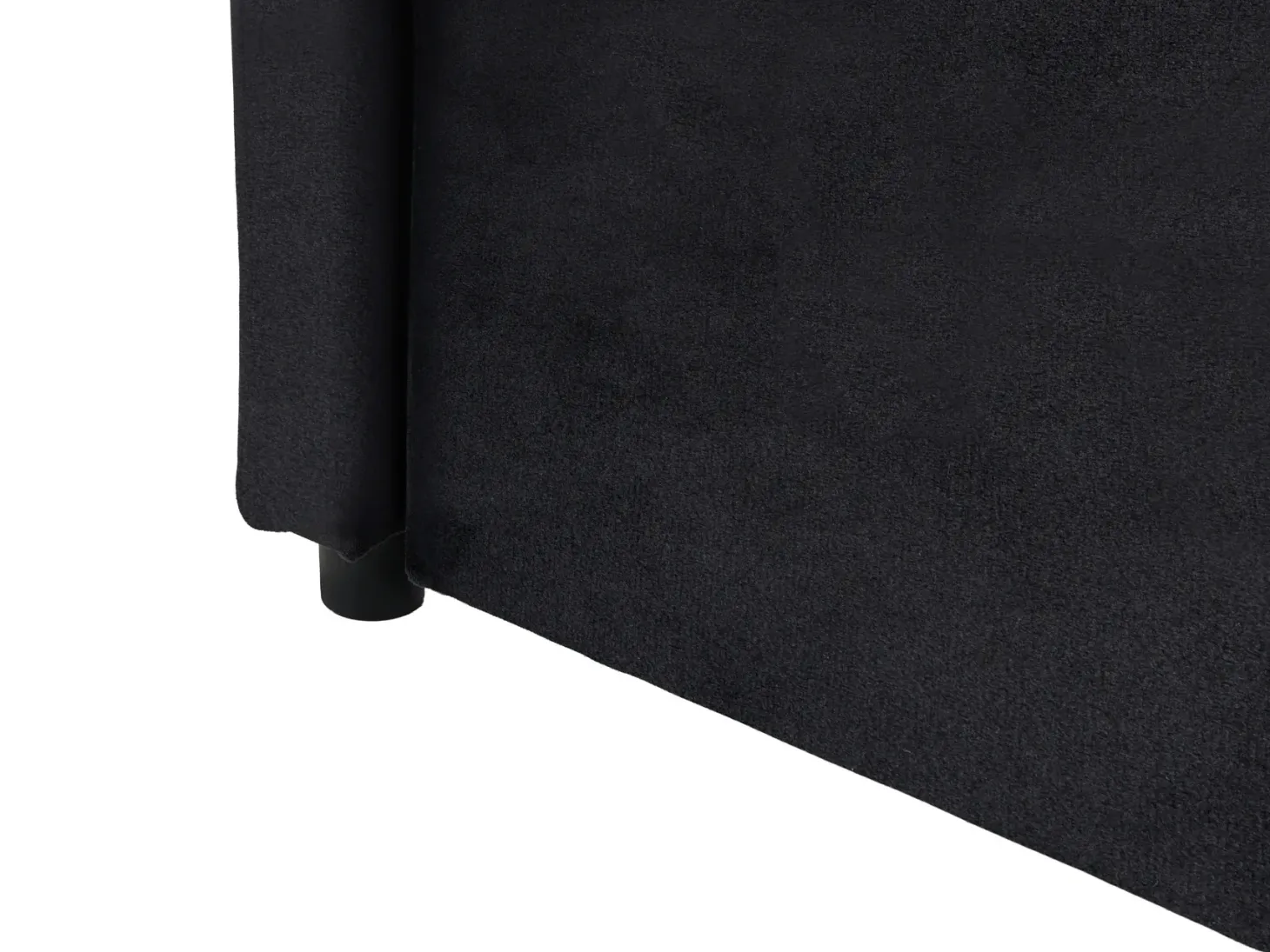 Udtræksseng Velour CHAVONNE 90 x 200 cm Sort
