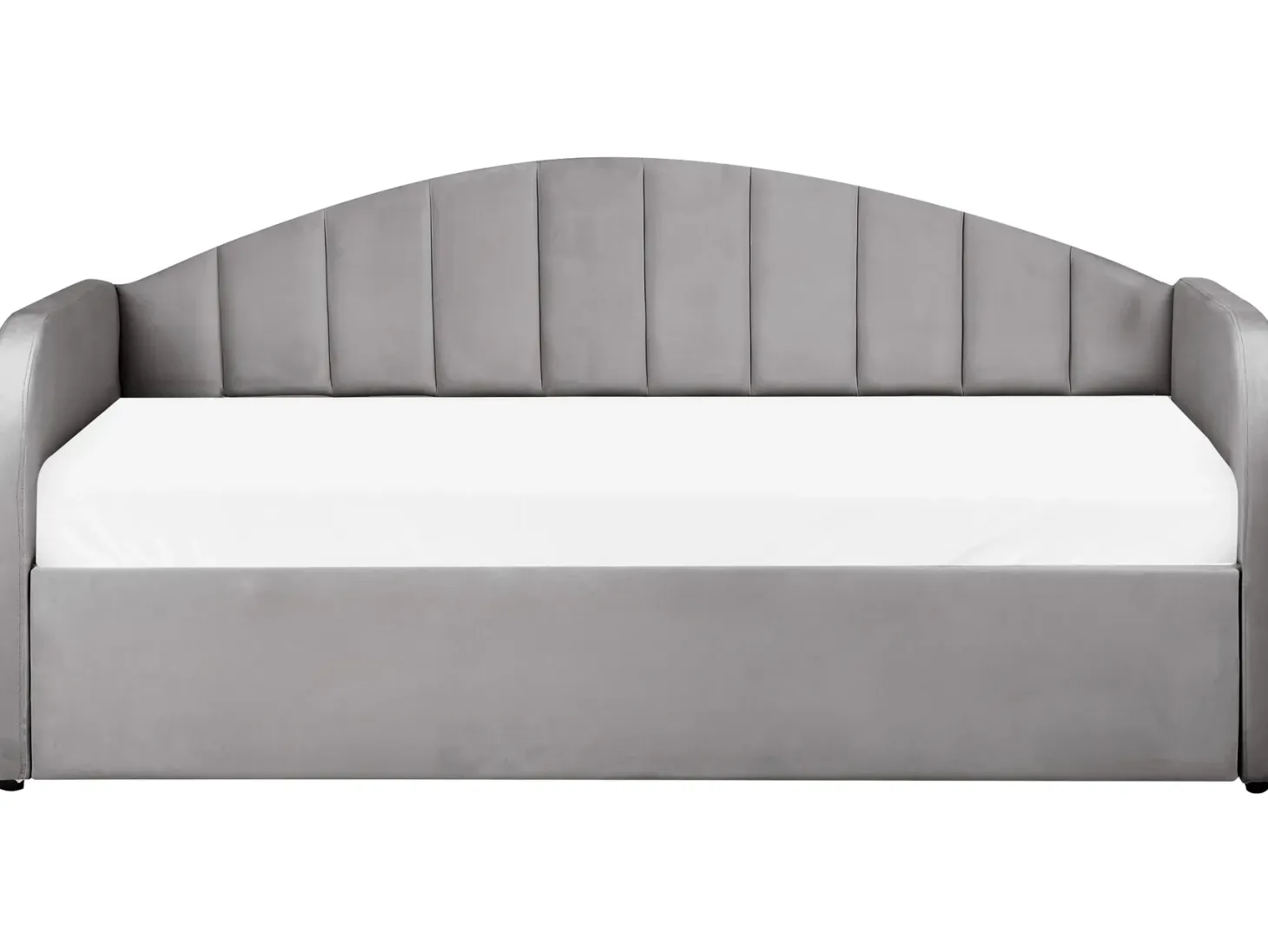 Udtræksseng Velour EYBURIE 90 x 200 cm Grå