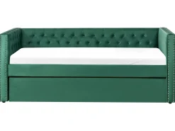 Udtræksseng Velour GASSIN 90 x 200 cm Smaragdgrøn