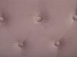 Udtræksseng Velour GASSIN 90 x 200 cm Lyserød