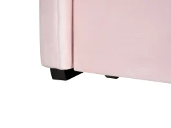 Udtræksseng Velour LIBOURNE 90 x 200 cm Pastellrosa