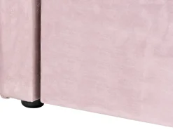 Udtræksseng Velour MONTARGIS 90 x 200 cm Lyserød