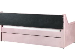 Udtræksseng Velour MONTARGIS 90 x 200 cm Lyserød