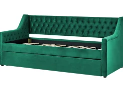Udtræksseng Velour MONTARGIS 90 x 200 cm Smaragdgrøn