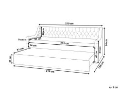 Udtræksseng Velour MONTARGIS 90 x 200 cm Smaragdgrøn