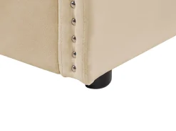Udtræksseng Velour TROYES 90 x 200 cm Beige