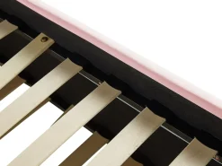 Udtræksseng Velour TROYES 90 x 200 cm Pastellrosa