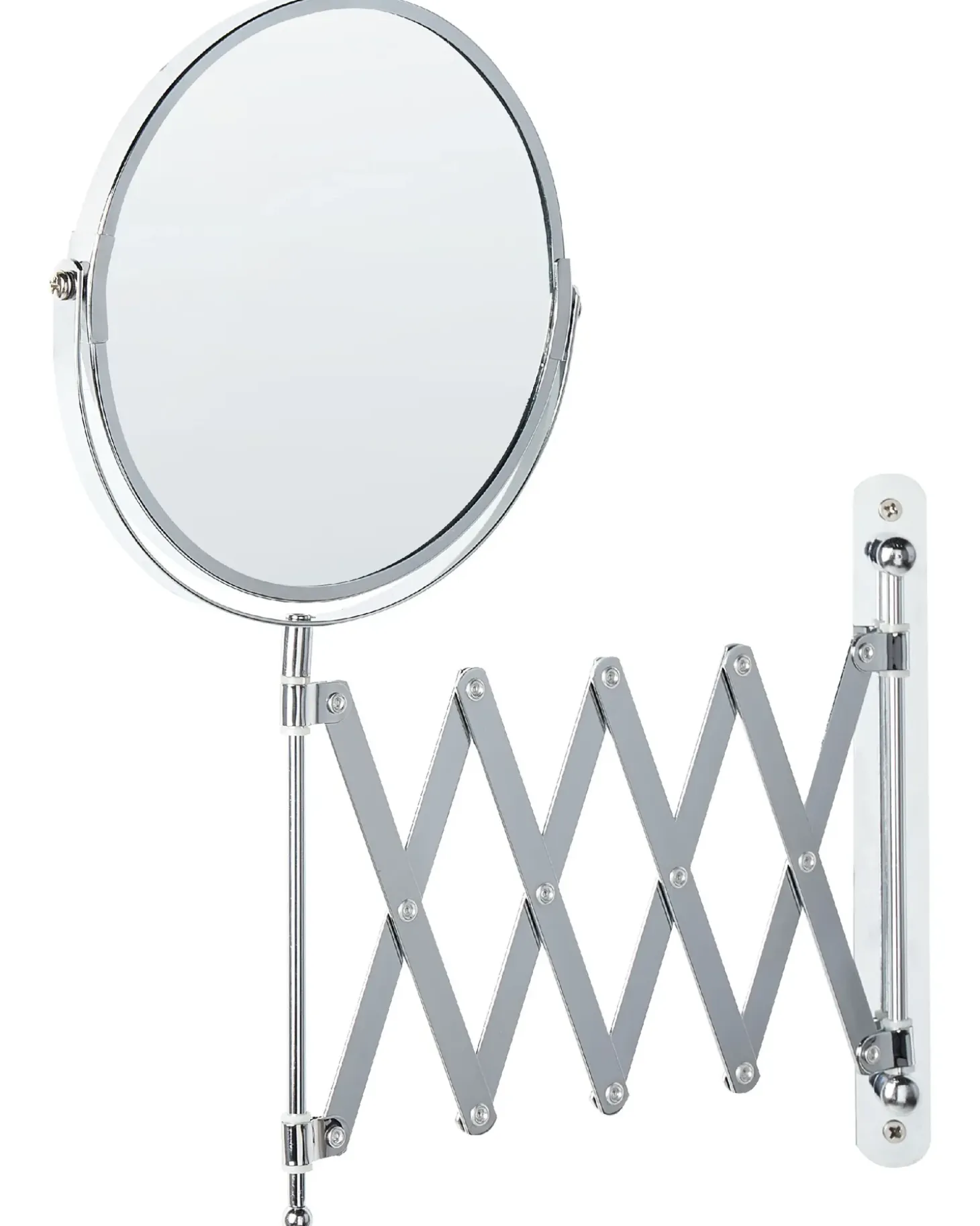 Udvideligt makeup-spejl til væggen YVELINES 57 cm 36 cm Metal Sølv
