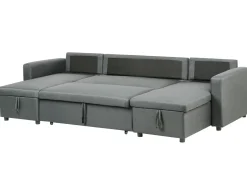 U-formet sovesofa 5 personers SOMMEN Mørkegrå med opbevaring