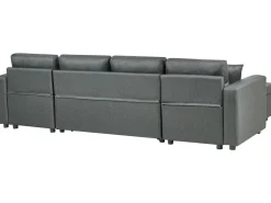 U-formet sovesofa 5 personers SOMMEN Mørkegrå med opbevaring