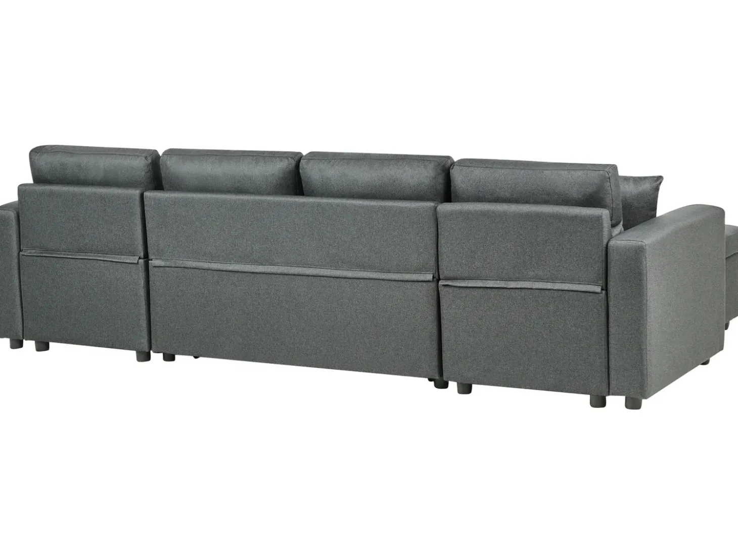U-formet sovesofa 5 personers SOMMEN Mørkegrå med opbevaring