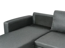U-formet sovesofa 5 personers SOMMEN Mørkegrå med opbevaring