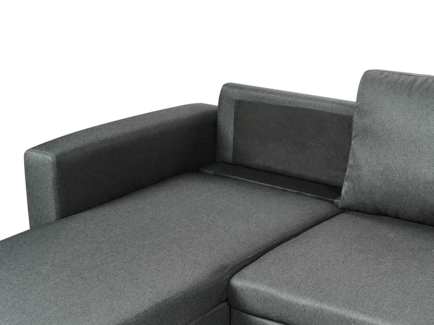 U-formet sovesofa 5 personers SOMMEN Mørkegrå med opbevaring