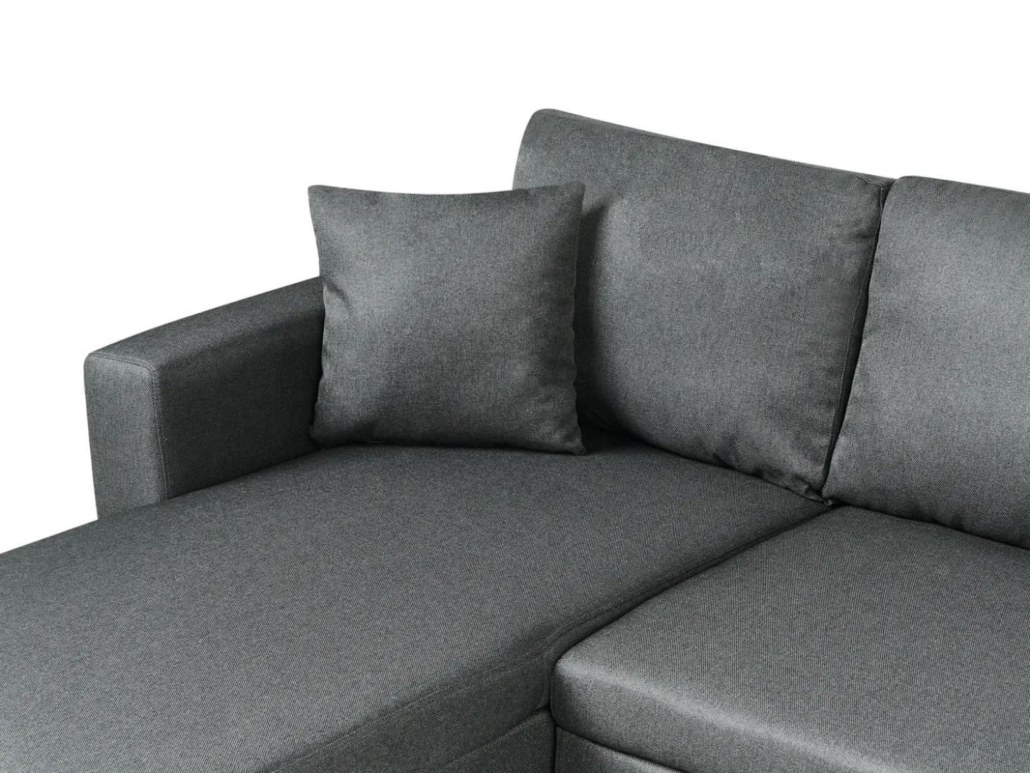 U-formet sovesofa 5 personers SOMMEN Mørkegrå med opbevaring