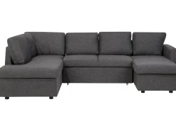 U-formet sovesofa 5 personers KARRABO Mørkegrå med opbevaring
