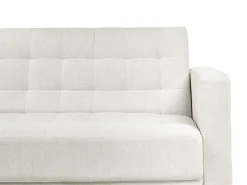 U-formet sovesofa 5 personers ABERDEEN Cremehvid