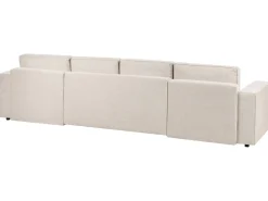 U-formet sovesofa 4 personers VATNE Lys Beige med opbevaring