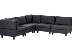 UNSTAD 5 personers Hjørnesofa modul Højrevendt Sort