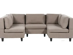 UNSTAD 5 personers U-formet modulsofa Brun