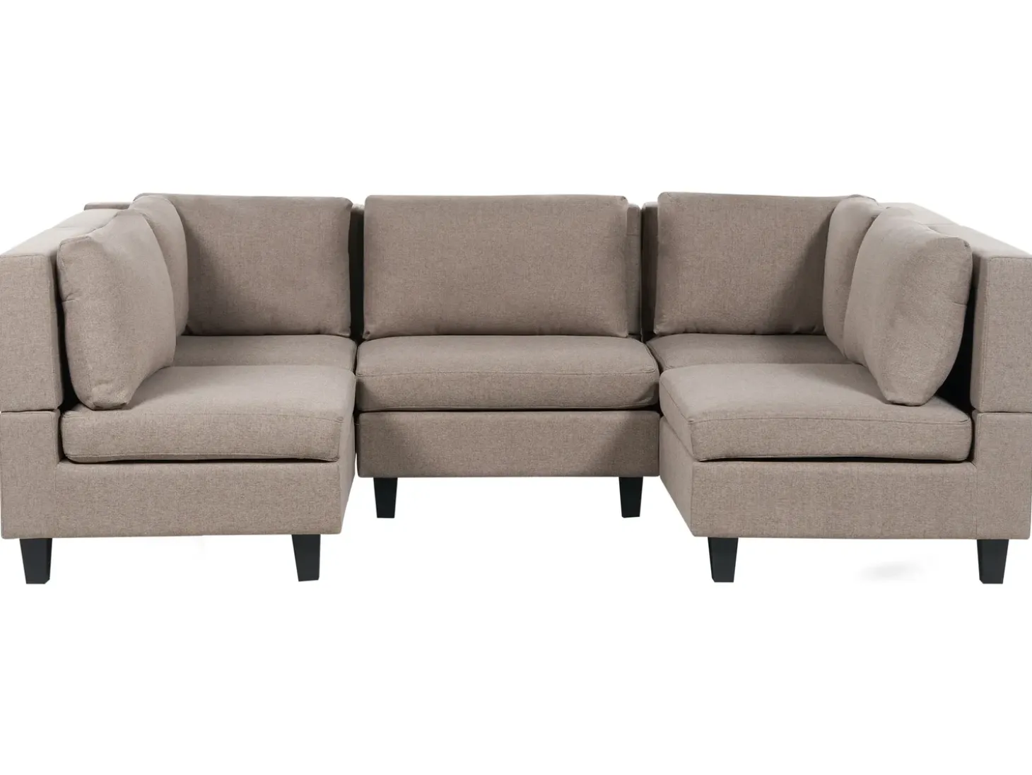 UNSTAD 5 personers U-formet modulsofa Brun