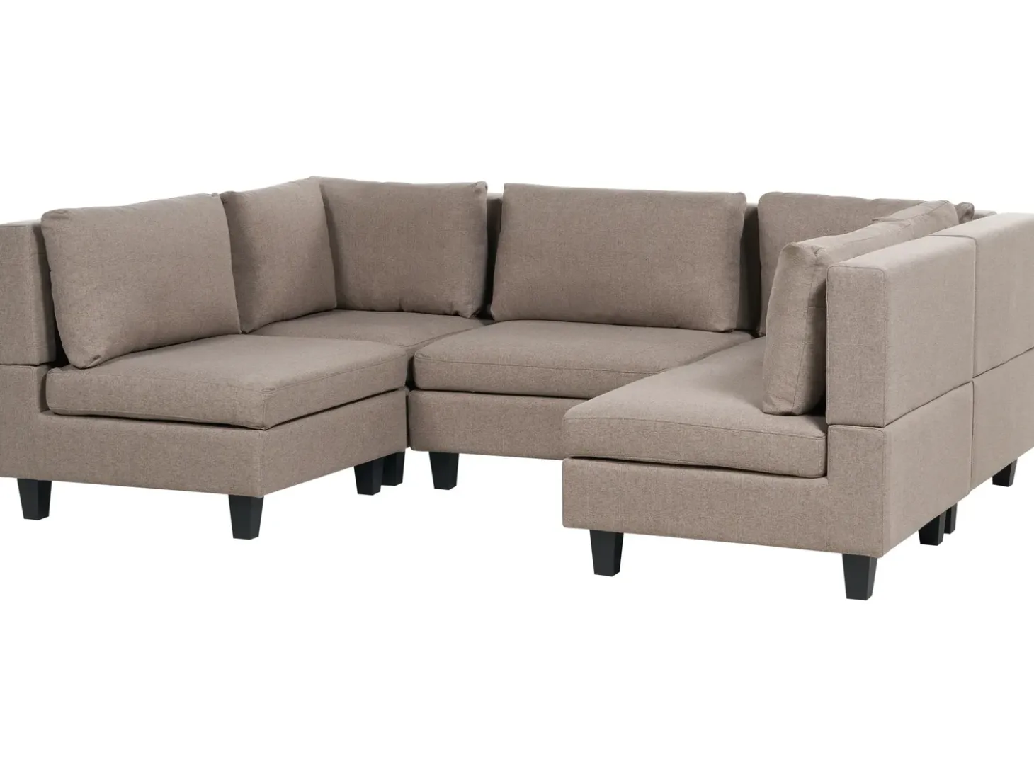 UNSTAD 5 personers U-formet modulsofa Brun
