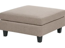 UNSTAD 5 personers U-formet modulsofa Brun med fodskammel