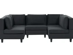 UNSTAD 5 personers U-formet modulsofa Sort