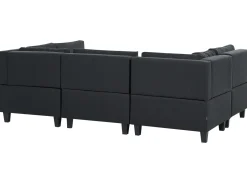 UNSTAD 5 personers U-formet modulsofa Sort