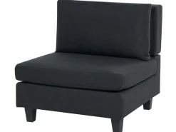 UNSTAD 5 personers U-formet modulsofa Sort