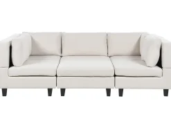 UNSTAD 5 personers U-formet modulsofa Lys Beige med fodskammel