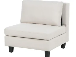 UNSTAD 5 personers U-formet modulsofa Lys Beige med fodskammel