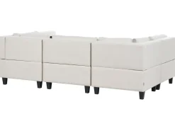 UNSTAD 5 personers U-formet modulsofa Lys Beige med fodskammel