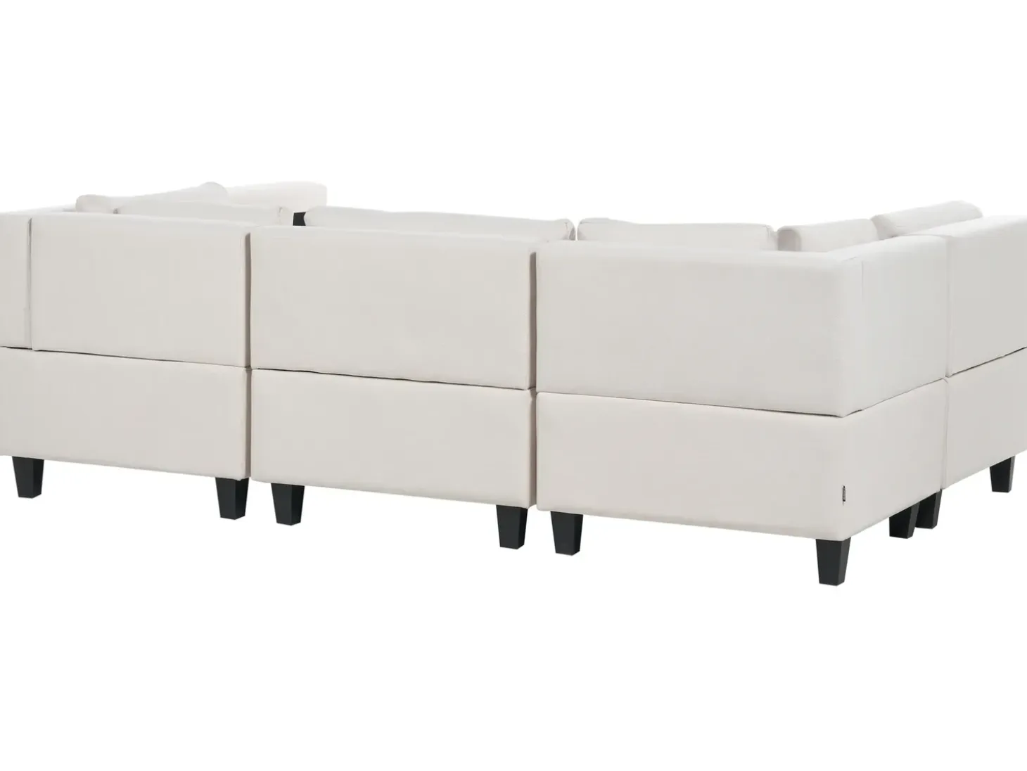 UNSTAD 5 personers U-formet modulsofa Lys Beige med fodskammel