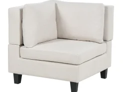 UNSTAD 5 personers U-formet modulsofa Lys Beige med fodskammel