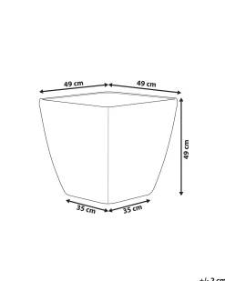 Urtepotte ASTRAS 50 cm Sølv