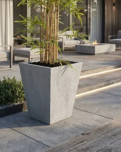 Urtepotte BAIHE 42 cm Grå